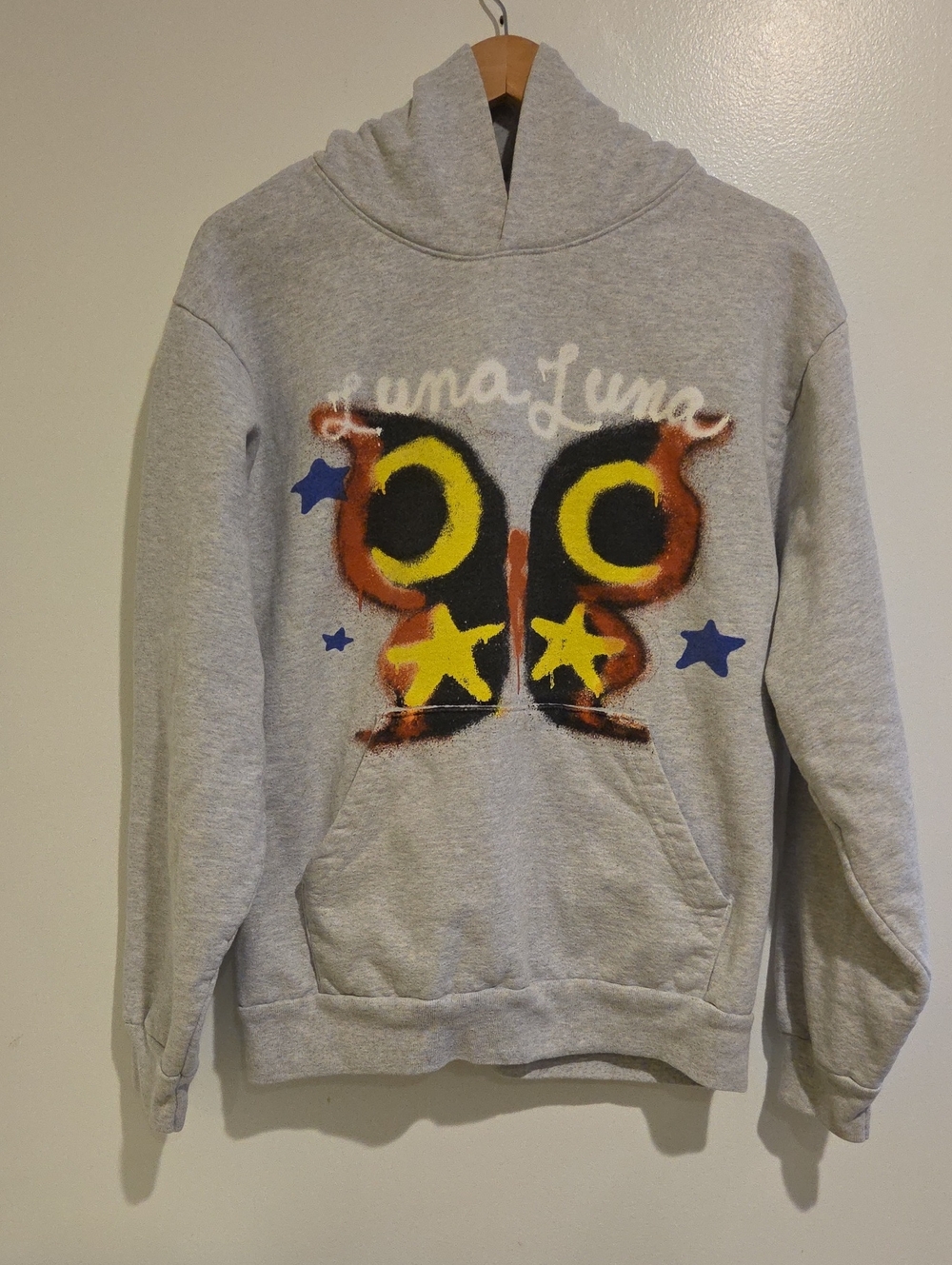 Luna Luna Drake Funded Art  Hoodie Sweatshirt with Colorful Butterfly Design